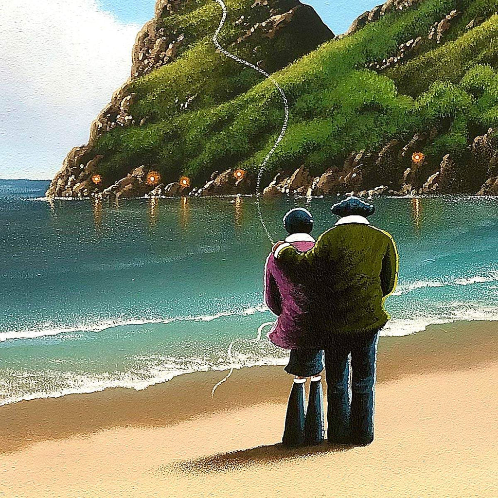 Seaside Lovers - Original - SOLD by artist David Renshaw - Wyecliffe Galleries