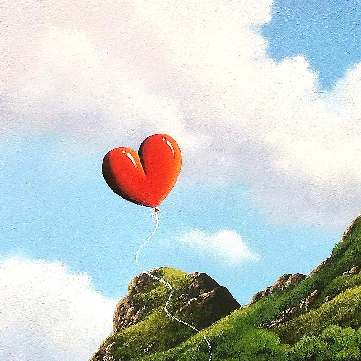 Seaside Lovers - Original - SOLD by artist David Renshaw - Wyecliffe Galleries