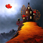 Sending Our Love - SOLD by artist David Renshaw - Wyecliffe Galleries