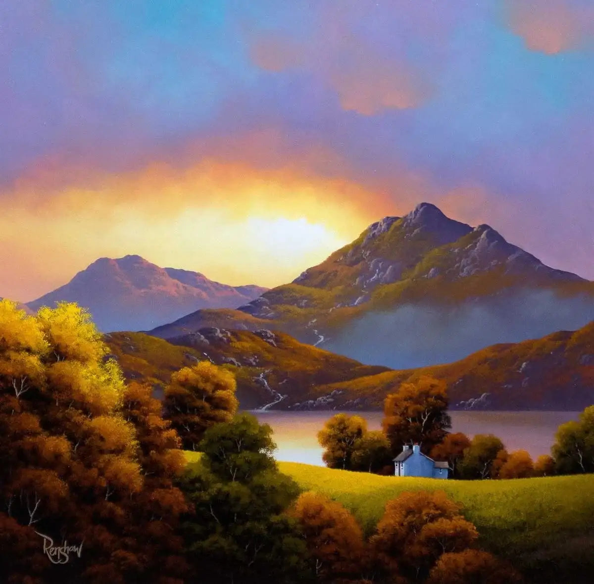 Shadows Lengthen - SOLD by artist David Renshaw - Wyecliffe Galleries