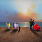 Shingle Beach - SOLD by artist David Renshaw - Wyecliffe Galleries