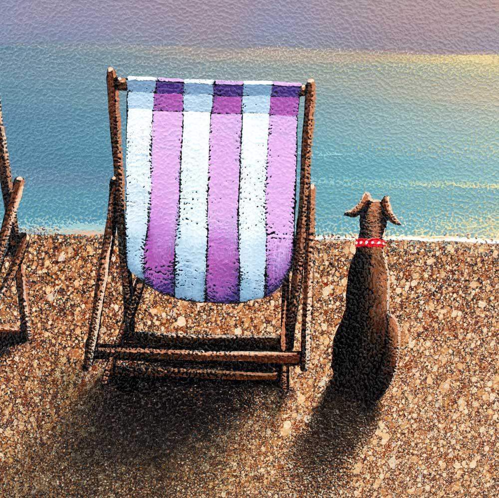 Shingle Beach - SOLD by artist David Renshaw - Wyecliffe Galleries