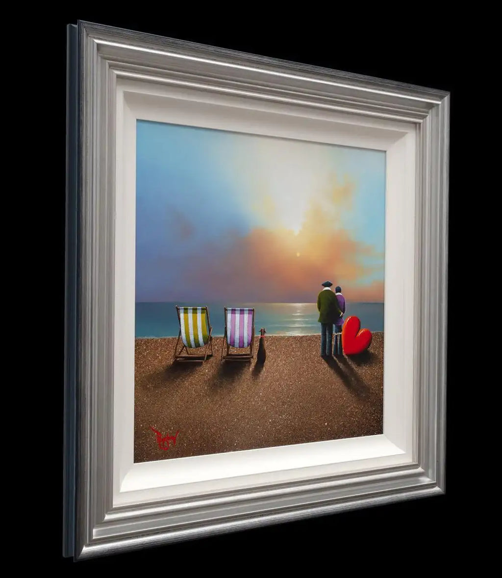 Shingle Beach - SOLD by artist David Renshaw - Wyecliffe Galleries