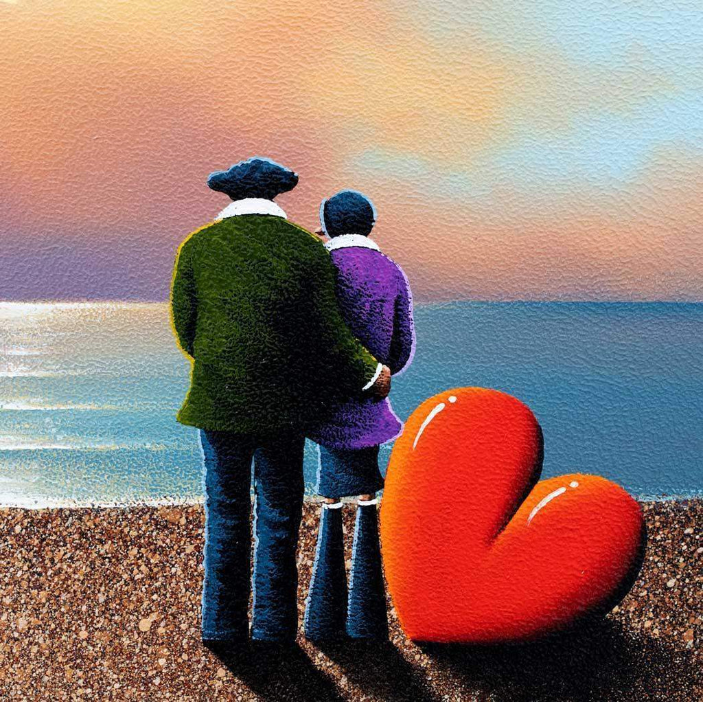 Shingle Beach - SOLD by artist David Renshaw - Wyecliffe Galleries