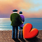 Shingle Beach - SOLD by artist David Renshaw - Wyecliffe Galleries