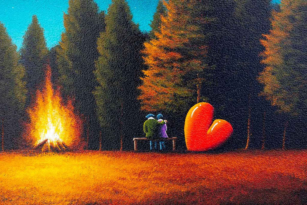 Sitting by the Fire - Original - SOLD by artist David Renshaw - Wyecliffe Galleries