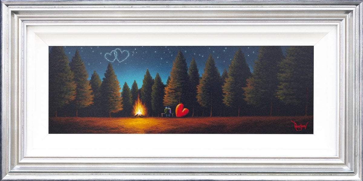 Sitting by the Fire - Original - SOLD by artist David Renshaw - Wyecliffe Galleries