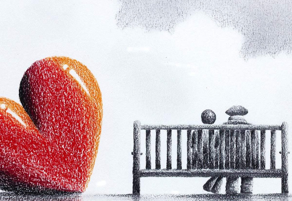 Sitting with You - Sketch - SOLD by artist David Renshaw - Wyecliffe Galleries