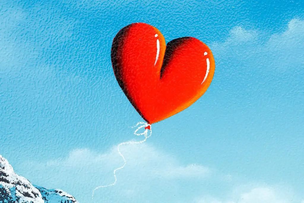 Ski Slope Lovers - Original - SOLD by artist David Renshaw - Wyecliffe Galleries