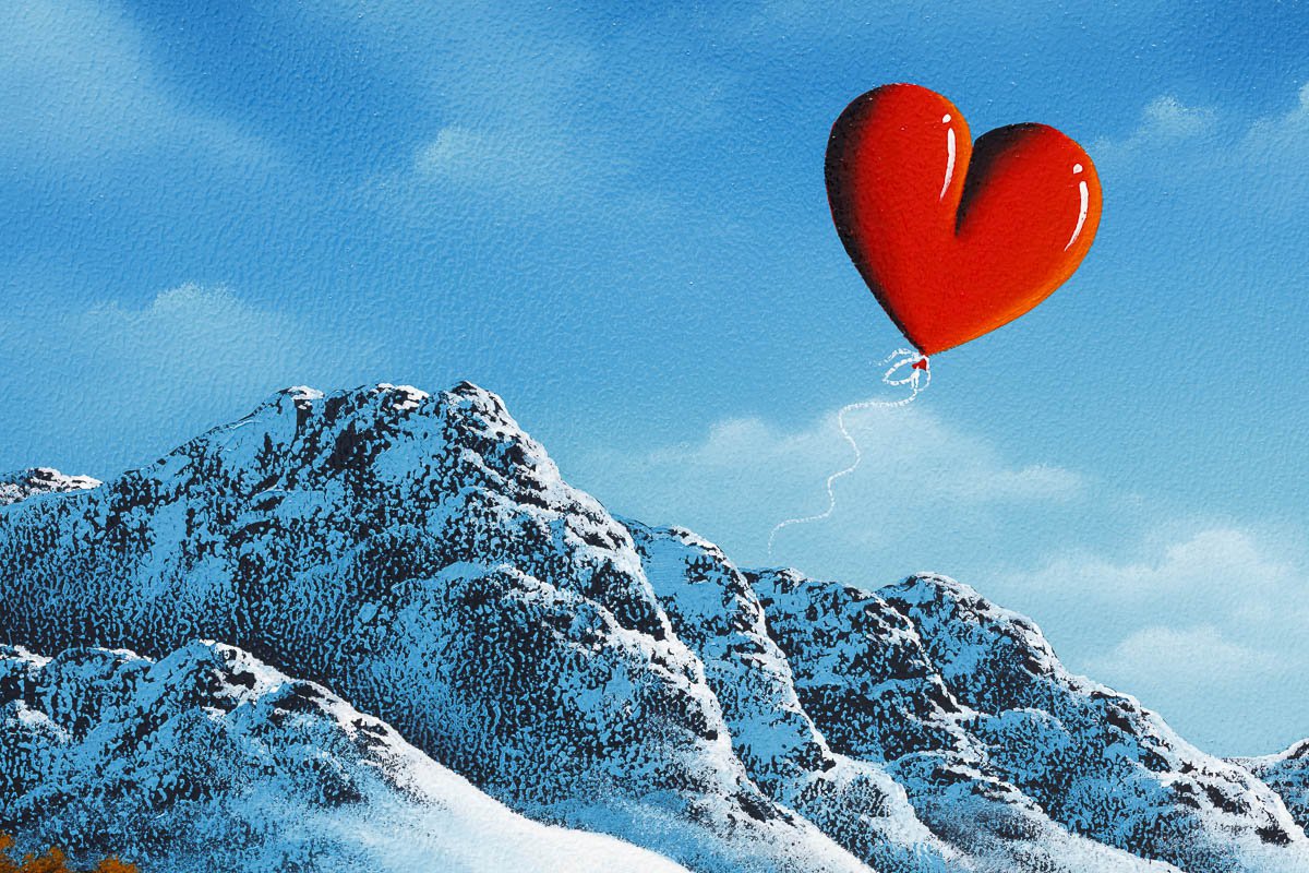 Ski Slope Lovers - Original David Renshaw Original