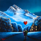 Snow Capped Mountains - Original - SOLD by artist David Renshaw - Wyecliffe Galleries