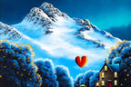 Snow Capped Mountains - Original - SOLD by artist David Renshaw - Wyecliffe Galleries