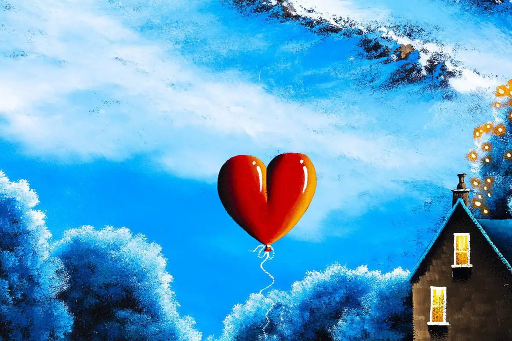 Snow Capped Mountains - Original - SOLD by artist David Renshaw - Wyecliffe Galleries