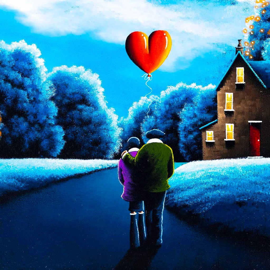 Snow Capped Mountains - Original - SOLD by artist David Renshaw - Wyecliffe Galleries