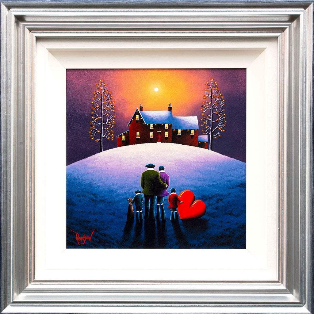 Snowy Fields - Original - SOLD by artist David Renshaw - Wyecliffe Galleries