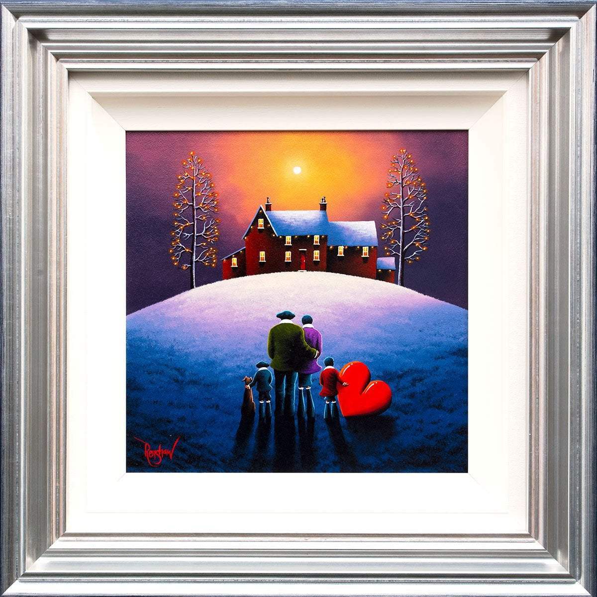 Snowy Fields - Original - SOLD by artist David Renshaw - Wyecliffe Galleries