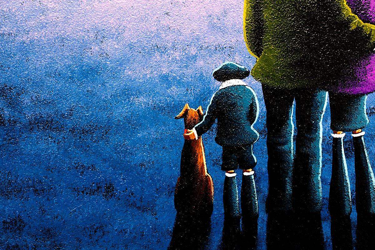 Snowy Fields - Original - SOLD by artist David Renshaw - Wyecliffe Galleries