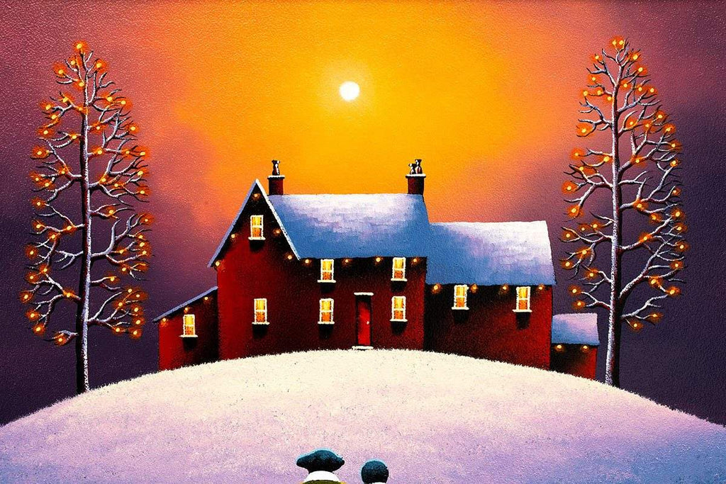 Snowy Fields - Original - SOLD by artist David Renshaw - Wyecliffe Galleries