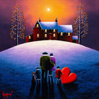 Snowy Fields - Original - SOLD by artist David Renshaw - Wyecliffe Galleries
