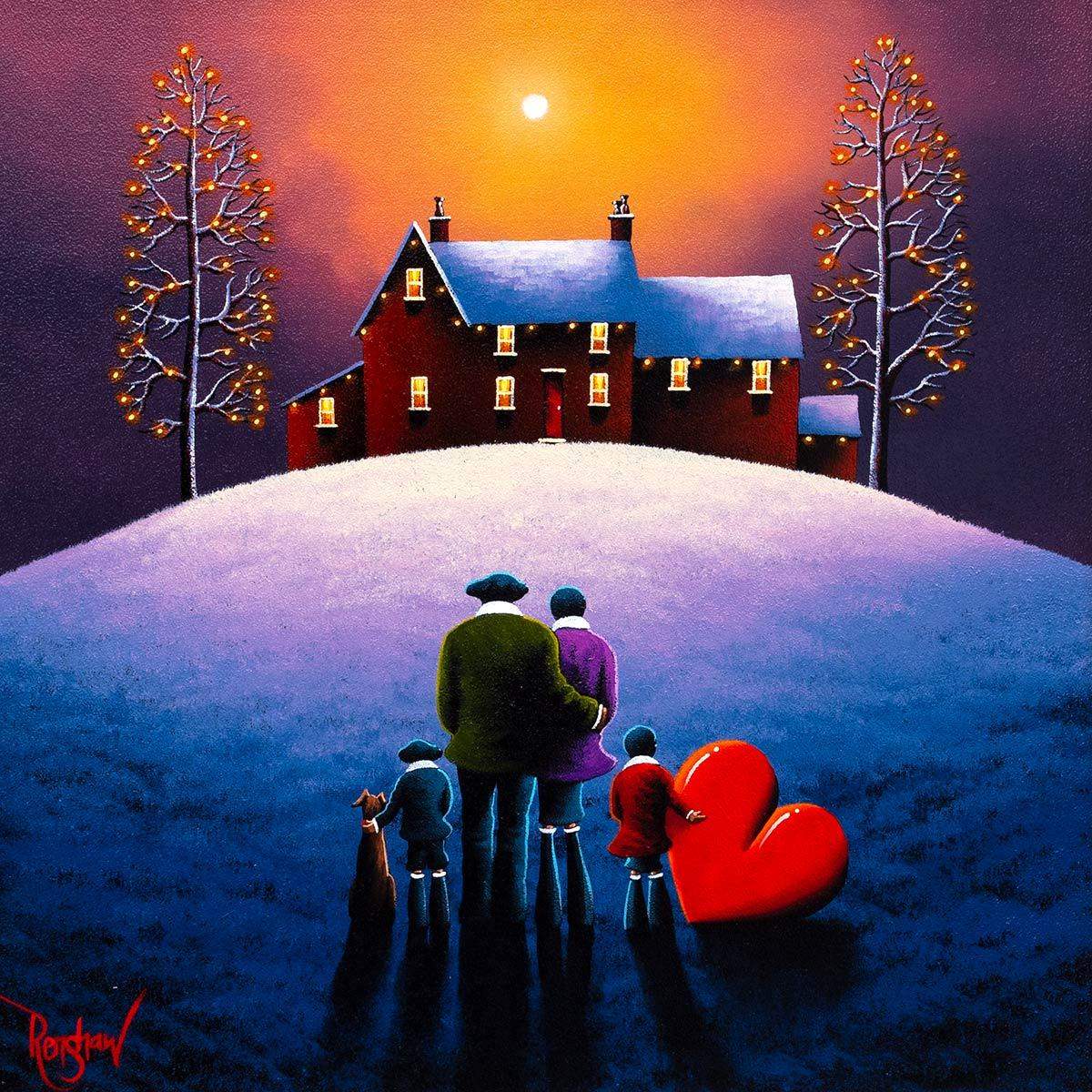 Snowy Fields - Original - SOLD by artist David Renshaw - Wyecliffe Galleries