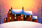 Snowy Fields - Original - SOLD by artist David Renshaw - Wyecliffe Galleries