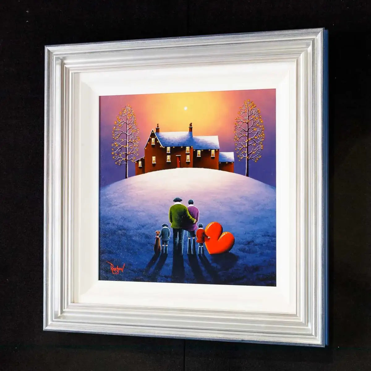 Snowy Fields - Original - SOLD by artist David Renshaw - Wyecliffe Galleries