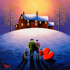 Snowy Fields - Original - SOLD by artist David Renshaw - Wyecliffe Galleries