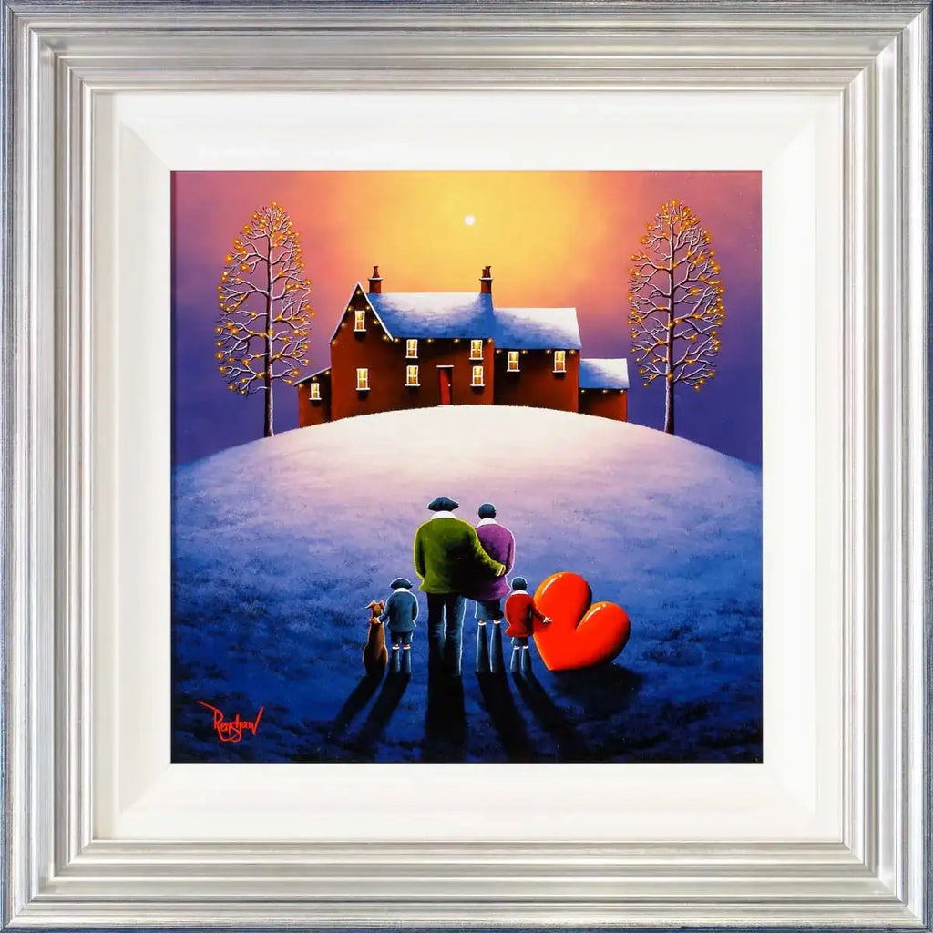 Snowy Fields - Original - SOLD by artist David Renshaw - Wyecliffe Galleries