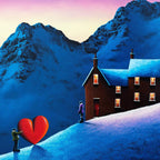 Snowy Hills - Original - SOLD by artist David Renshaw - Wyecliffe Galleries
