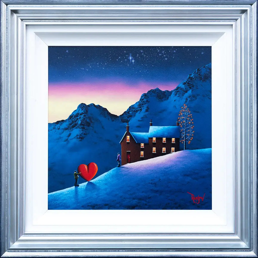 Snowy Hills - Original - SOLD by artist David Renshaw - Wyecliffe Galleries