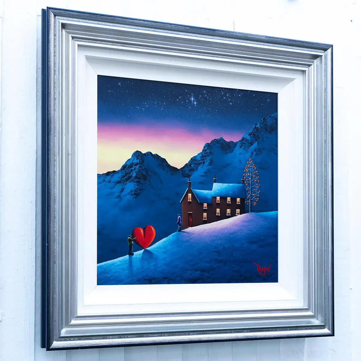 Snowy Hills - Original - SOLD by artist David Renshaw - Wyecliffe Galleries