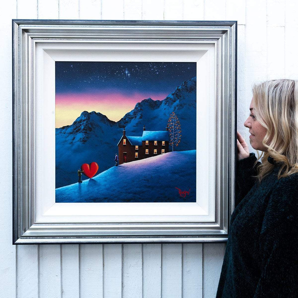 Snowy Hills - Original - SOLD by artist David Renshaw - Wyecliffe Galleries