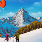 Snowy Memories - Original SOLD by artist David Renshaw - Wyecliffe Galleries