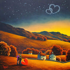 Starstruck Lovers - Original SOLD by artist David Renshaw - Wyecliffe Galleries