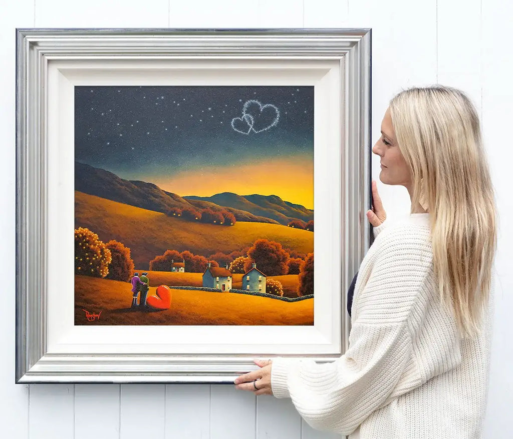 Starstruck Lovers - Original SOLD by artist David Renshaw - Wyecliffe Galleries