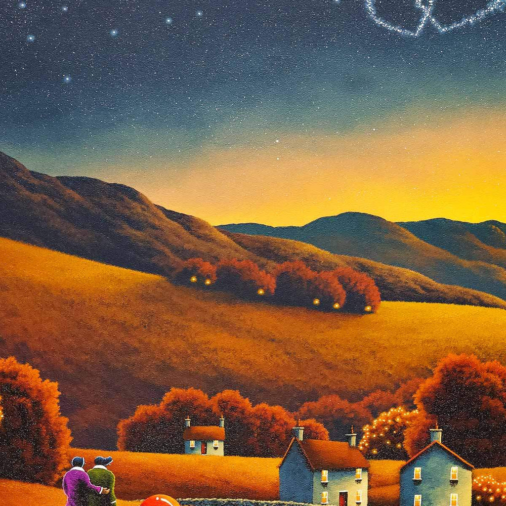 Starstruck Lovers - Original SOLD by artist David Renshaw - Wyecliffe Galleries