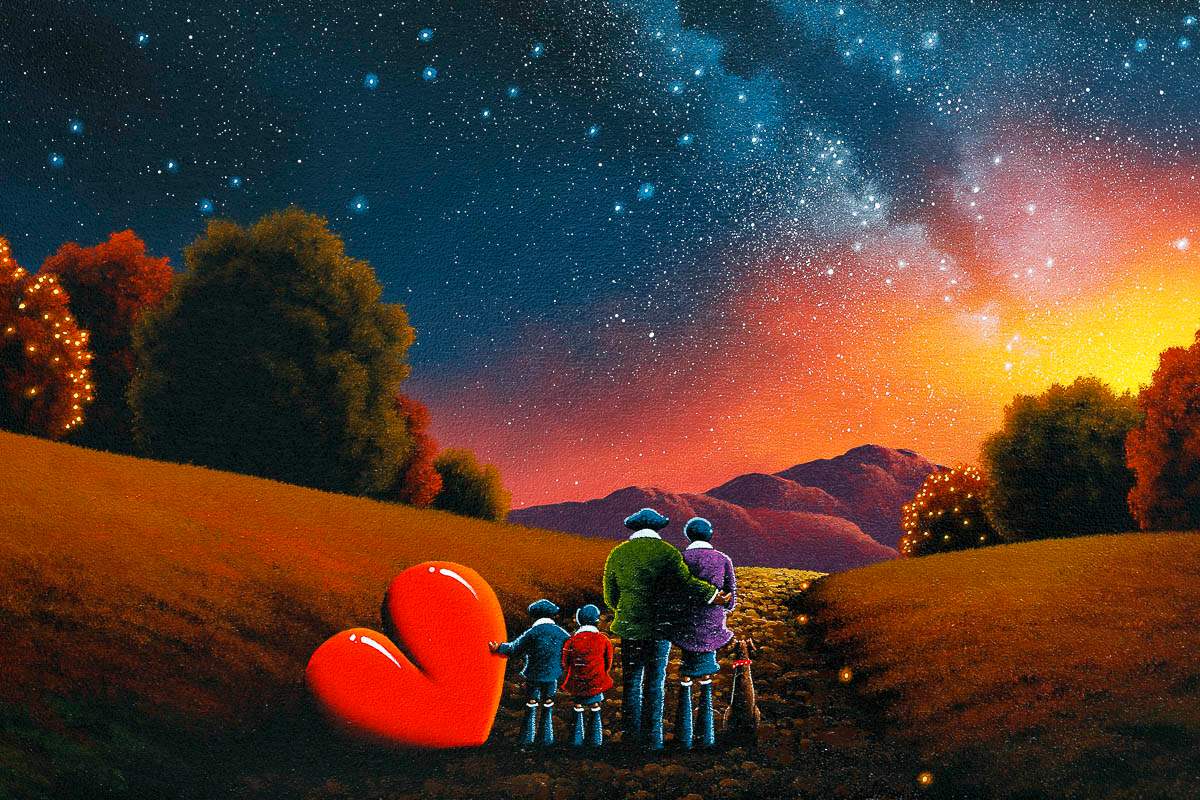 Strolling Under The Stars - Original - SOLD by artist David Renshaw - Wyecliffe Galleries