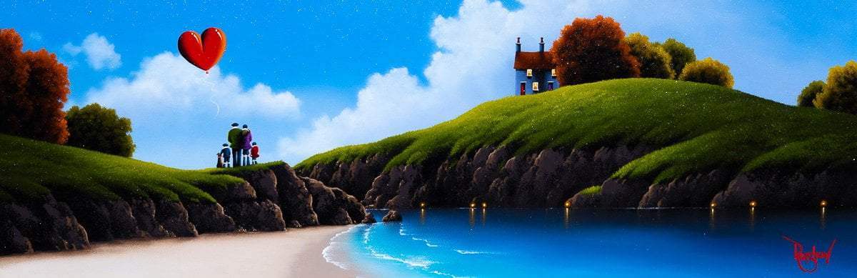 Summer Strolls Along the Coast - Original - SOLD by artist David Renshaw - Wyecliffe Galleries