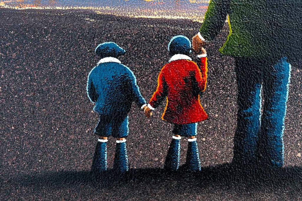 Sunset at the Beach - Original - SOLD by artist David Renshaw - Wyecliffe Galleries