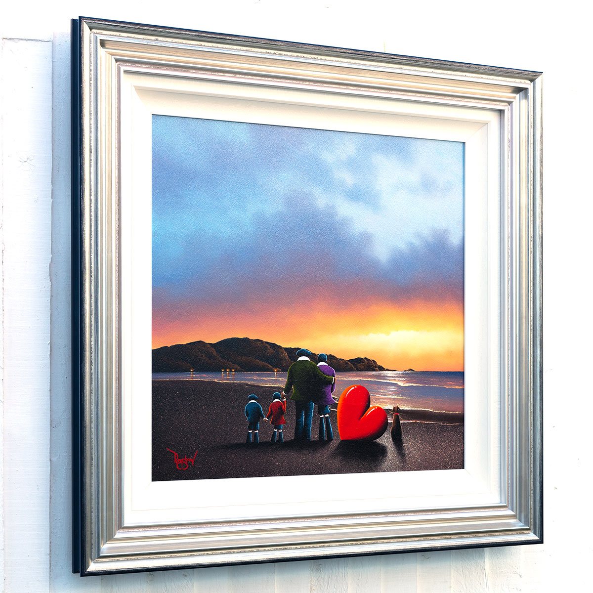 Sunset at the Beach - Original David Renshaw Framed