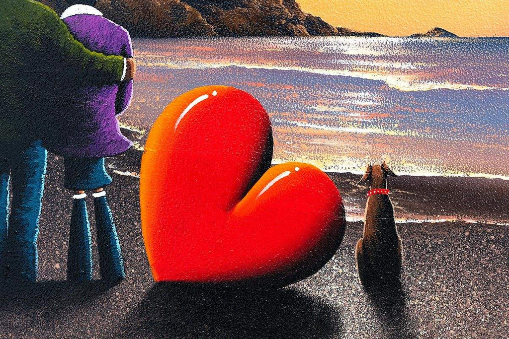 Sunset at the Beach - Original - SOLD by artist David Renshaw - Wyecliffe Galleries