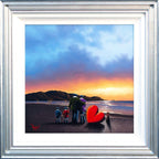 Sunset at the Beach - Original - SOLD by artist David Renshaw - Wyecliffe Galleries