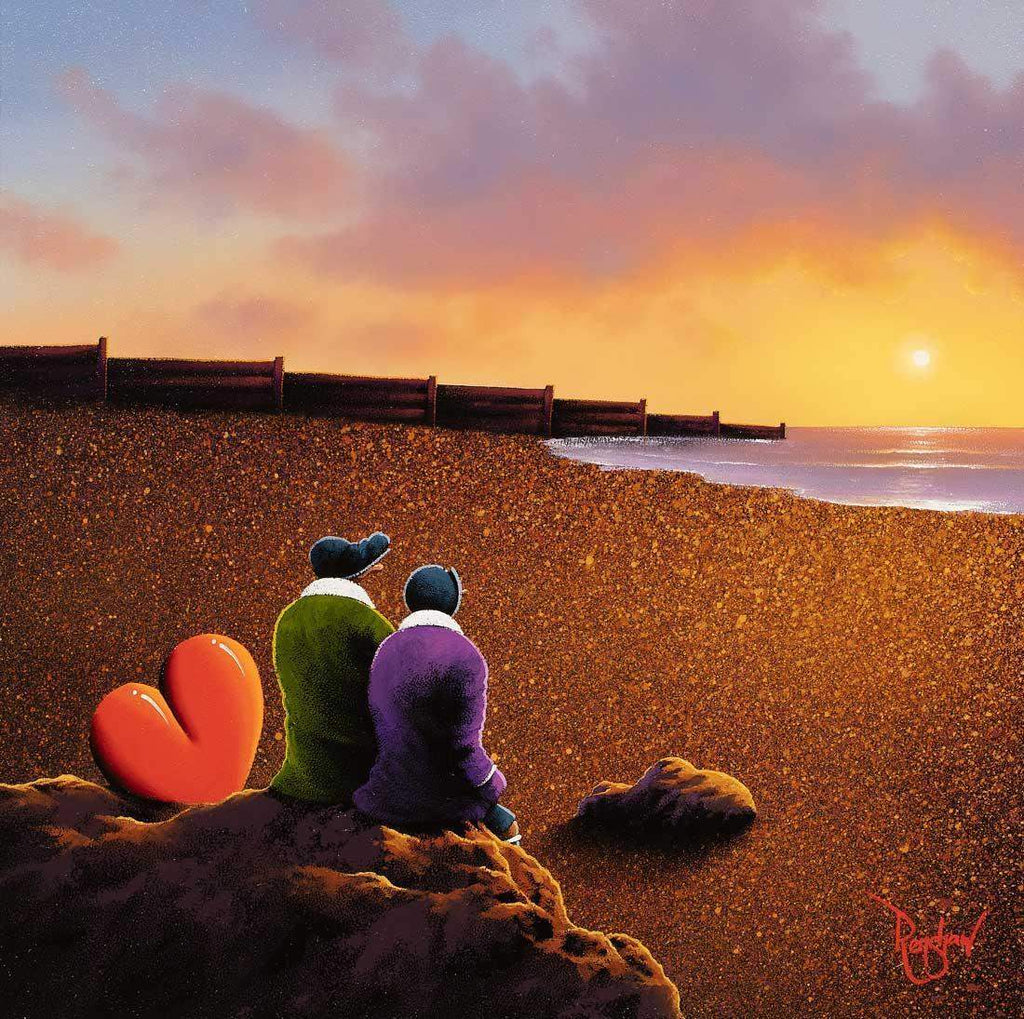 Sunset Beach - Original - SOLD by artist David Renshaw - Wyecliffe Galleries