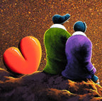 Sunset Beach - Original - SOLD by artist David Renshaw - Wyecliffe Galleries