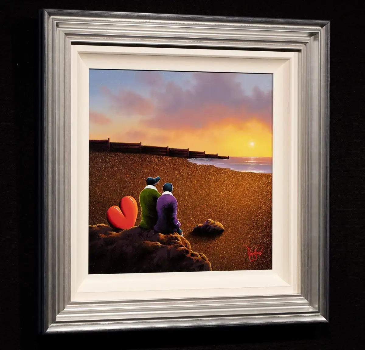 Sunset Beach - Original - SOLD by artist David Renshaw - Wyecliffe Galleries