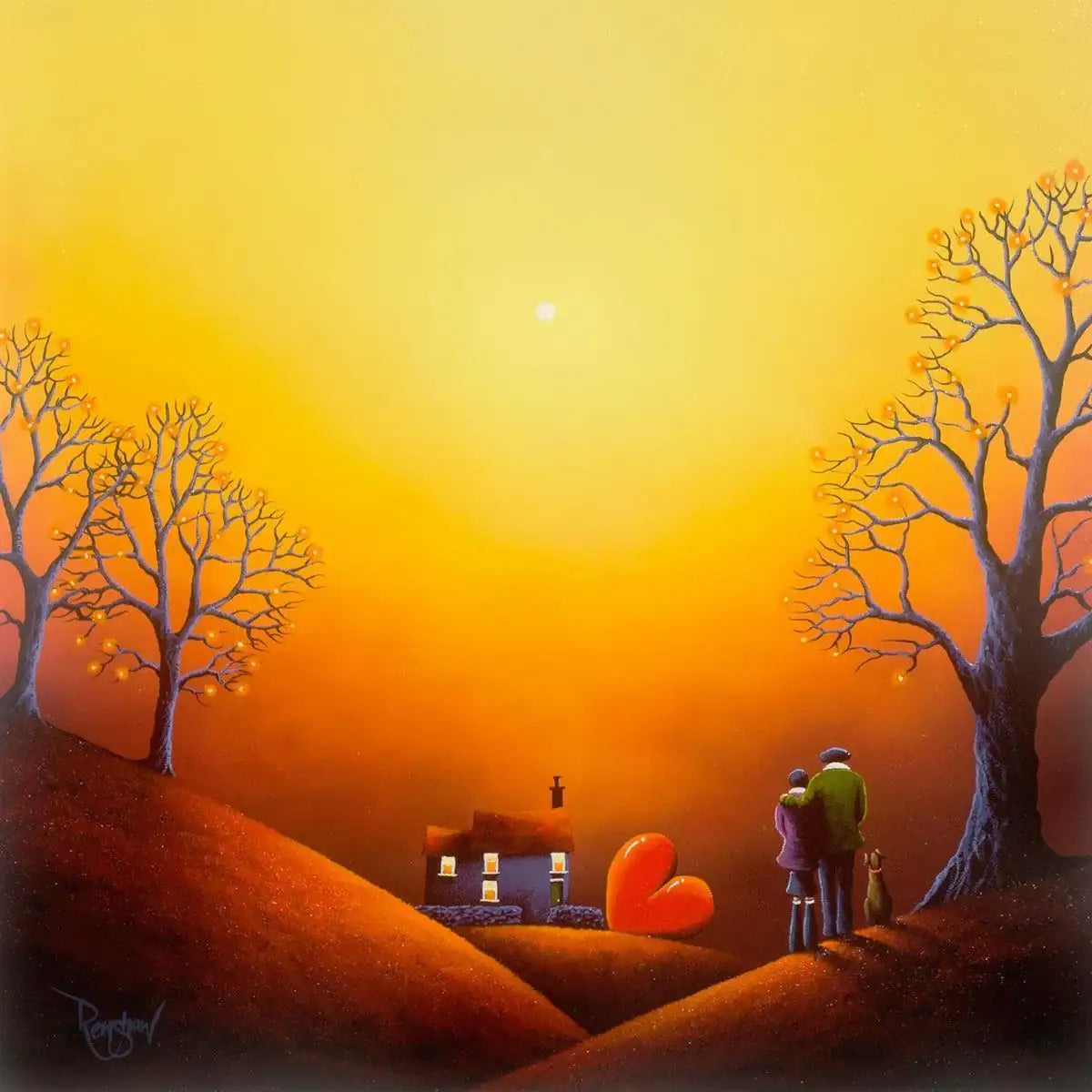 Sunset Embers - Original - SOLD by artist David Renshaw - Wyecliffe Galleries