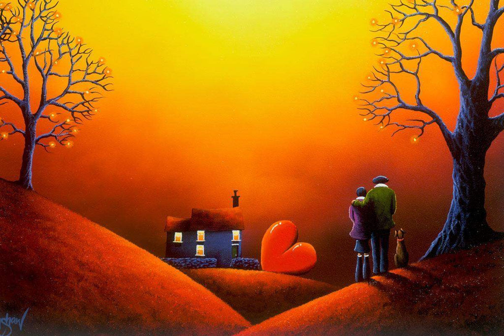 Sunset Embers - Original - SOLD by artist David Renshaw - Wyecliffe Galleries