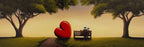 Sunset Lovers - Original - SOLD by artist David Renshaw - Wyecliffe Galleries