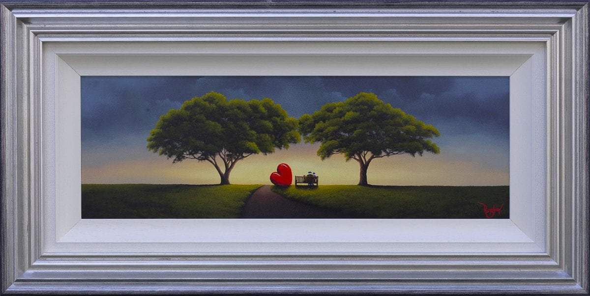 Sunset Lovers - Original - SOLD by artist David Renshaw - Wyecliffe Galleries