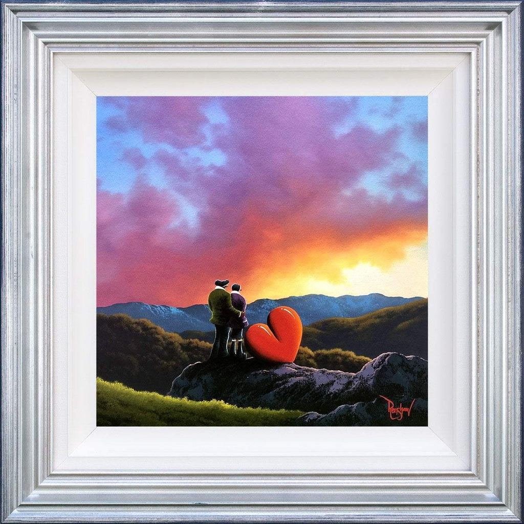 Sunset Over the Mountains - Original - SOLD by artist David Renshaw - Wyecliffe Galleries